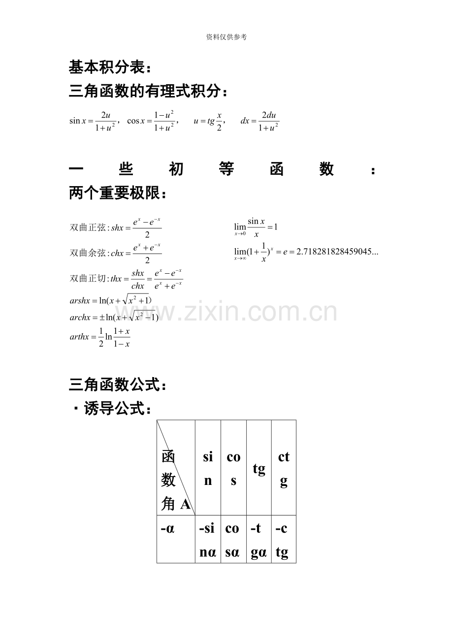 成人高考专升本重点知识点复习资料大全高等数学、英政治1.doc_第3页