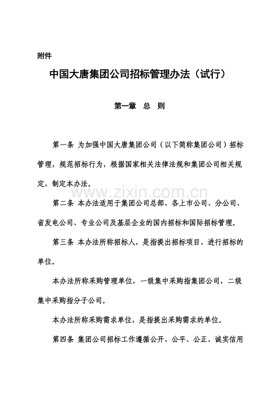 中国大唐集团公司招标管理办法规定试行.doc_第2页