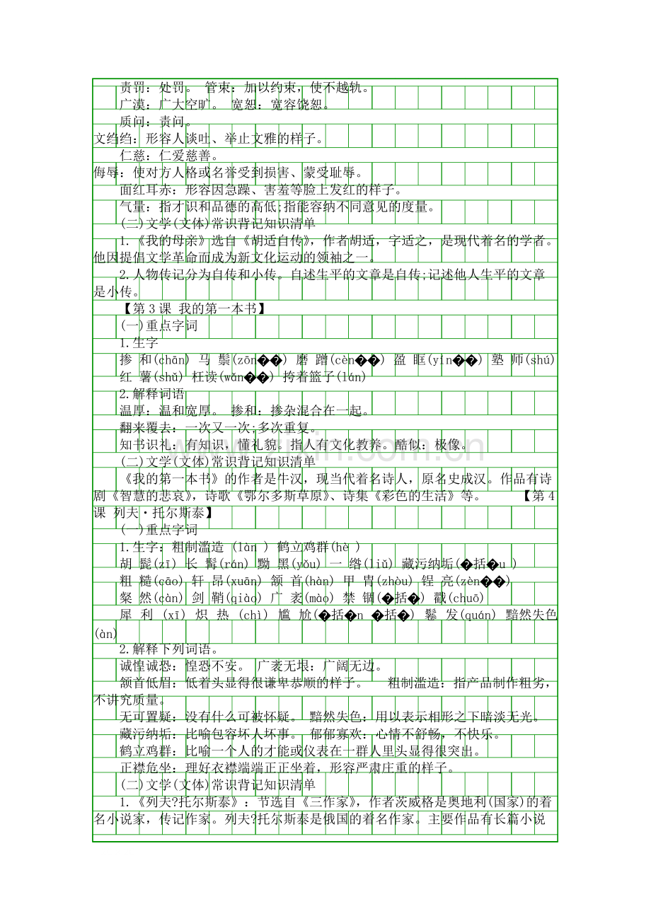 八年级语文下册知识点总结89.pdf_第2页