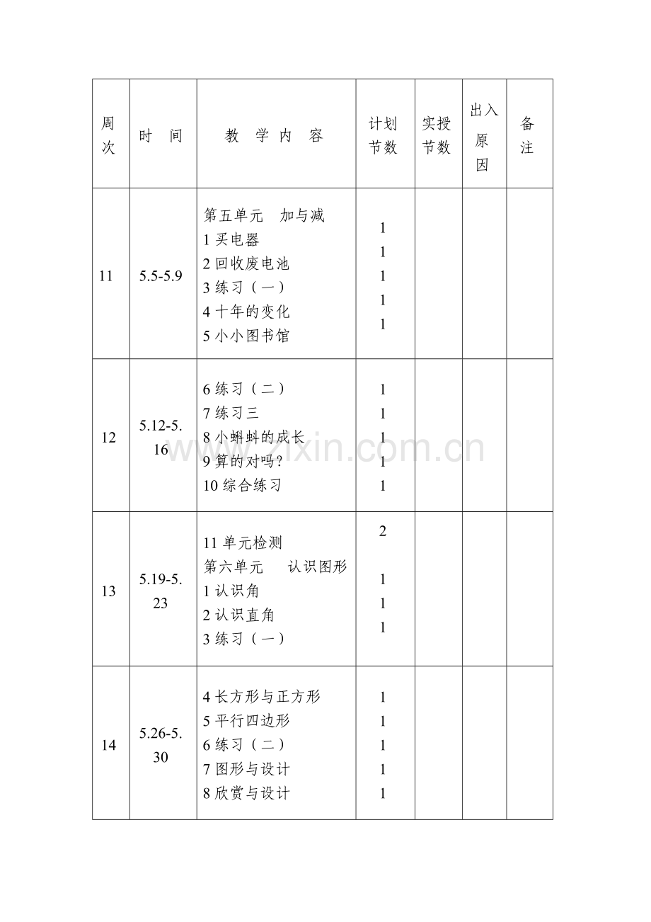 新北师大版二年级下册数学全册教案教学设计(3).doc_第3页