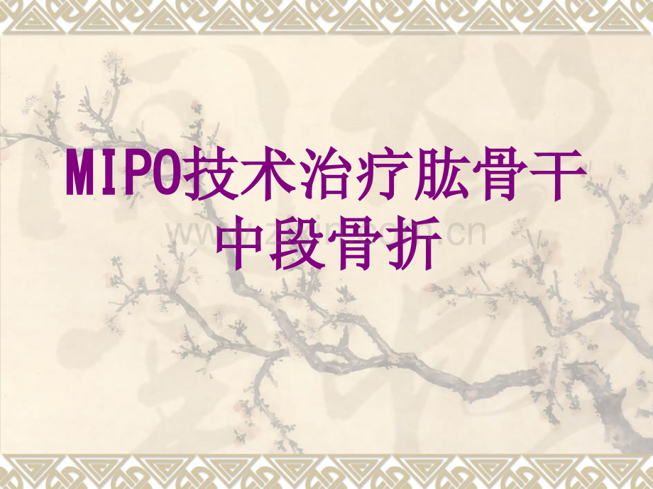 MIPO技术治疗肱骨干中段骨折.ppt_第1页