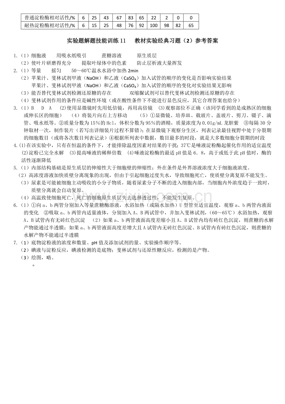 高中生物实验题解题技能训练教材实验经典习题.doc_第3页