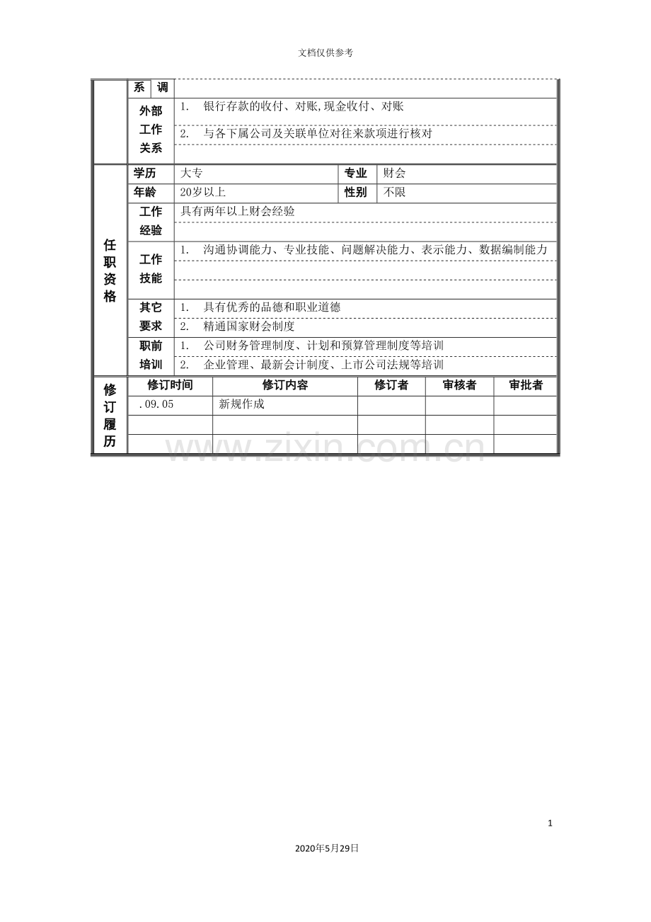 岗位说明书出纳.doc_第3页