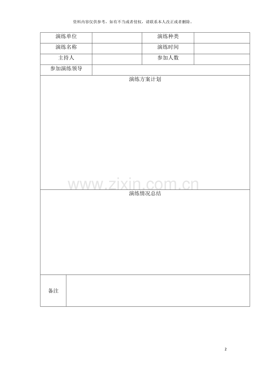 应急预案演练记录模板.doc_第2页