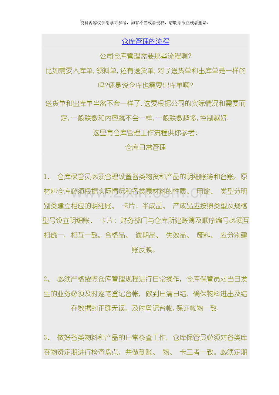 仓库管理的流程模板.doc_第1页