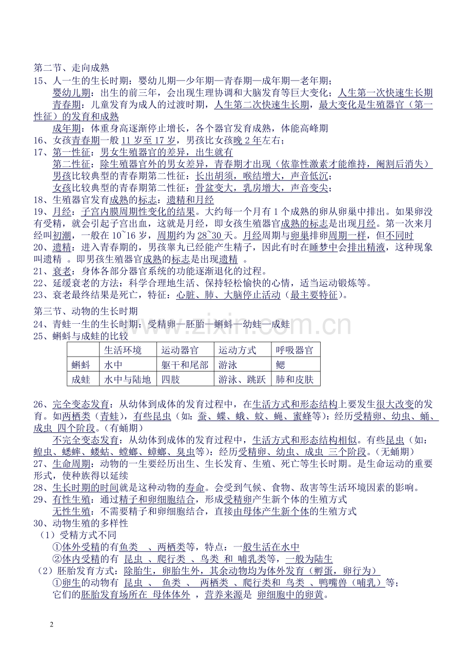 新浙教版七年级下册科学知识点汇总复习整理版.doc_第2页