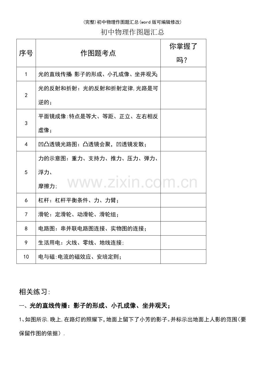 初中物理作图题汇总.pdf_第2页