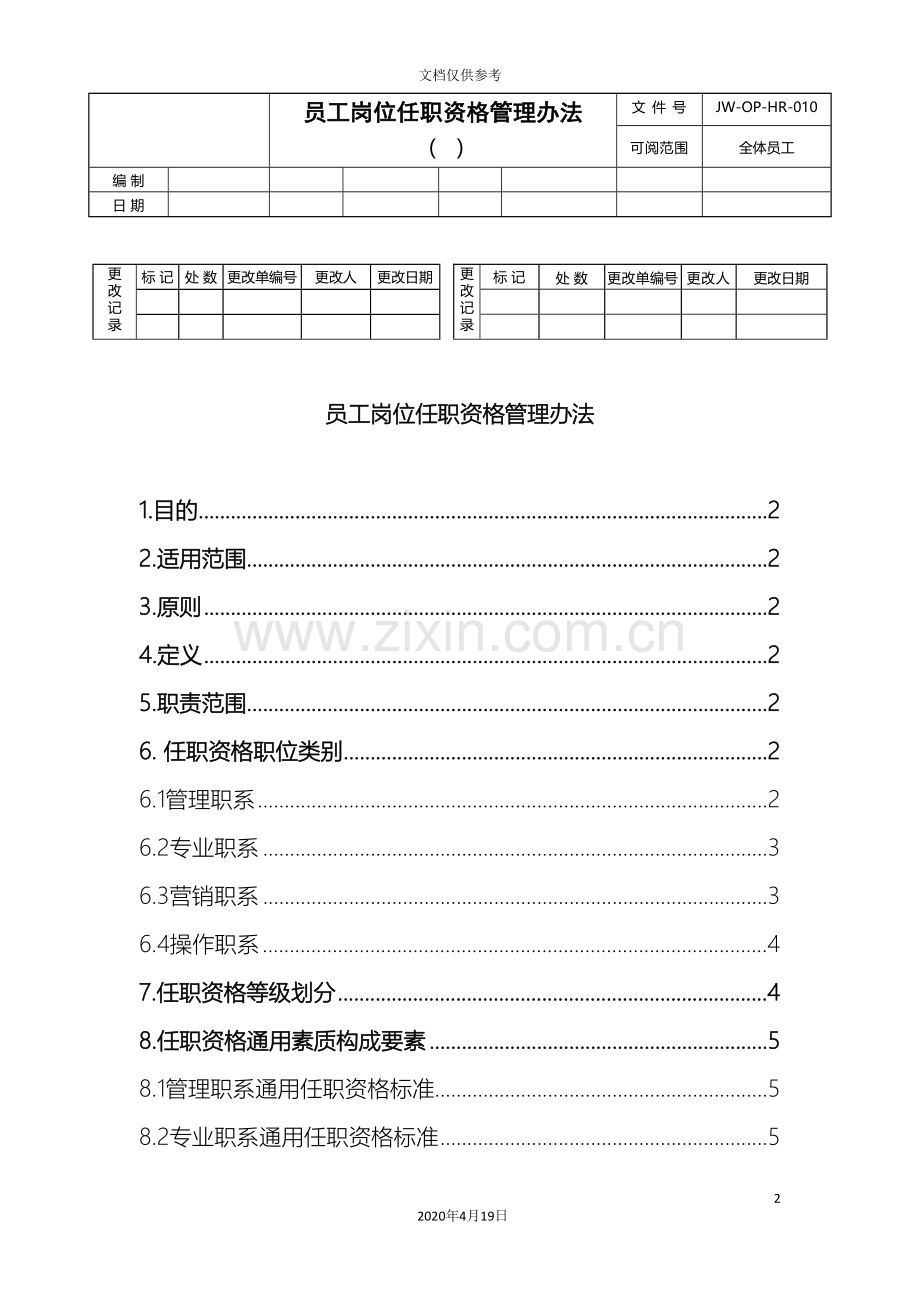 员工岗位任职资格管理办法.doc_第2页