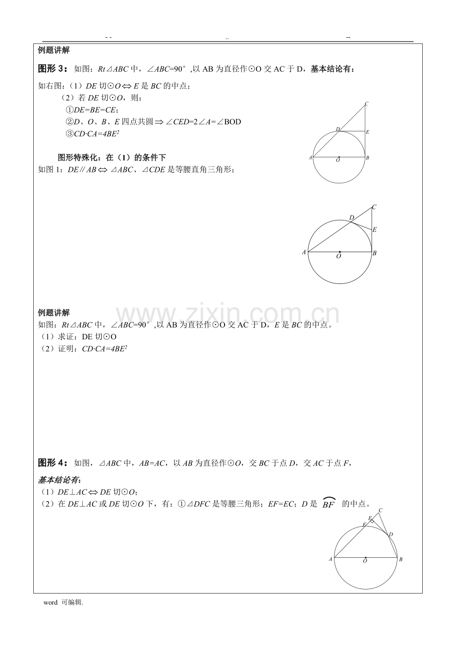 2020初中数学突破中考压轴题几何模型之圆的证明与计算常考模型.doc_第3页