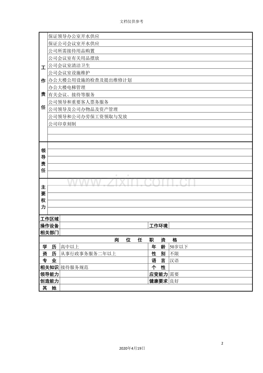 总经理办接待事务室公务员岗位职责.doc_第2页