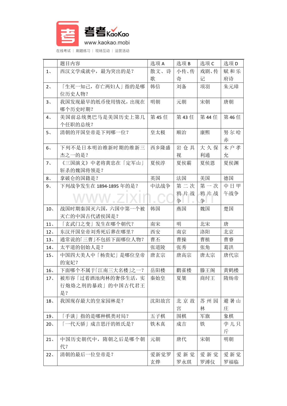 历史类单选题.doc_第1页