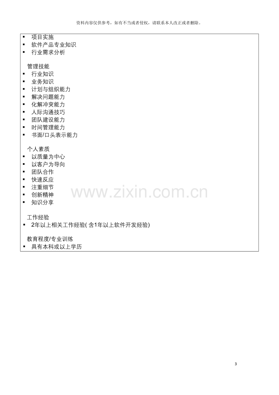 信息科技集团软件开发工程师岗位说明书.doc_第3页