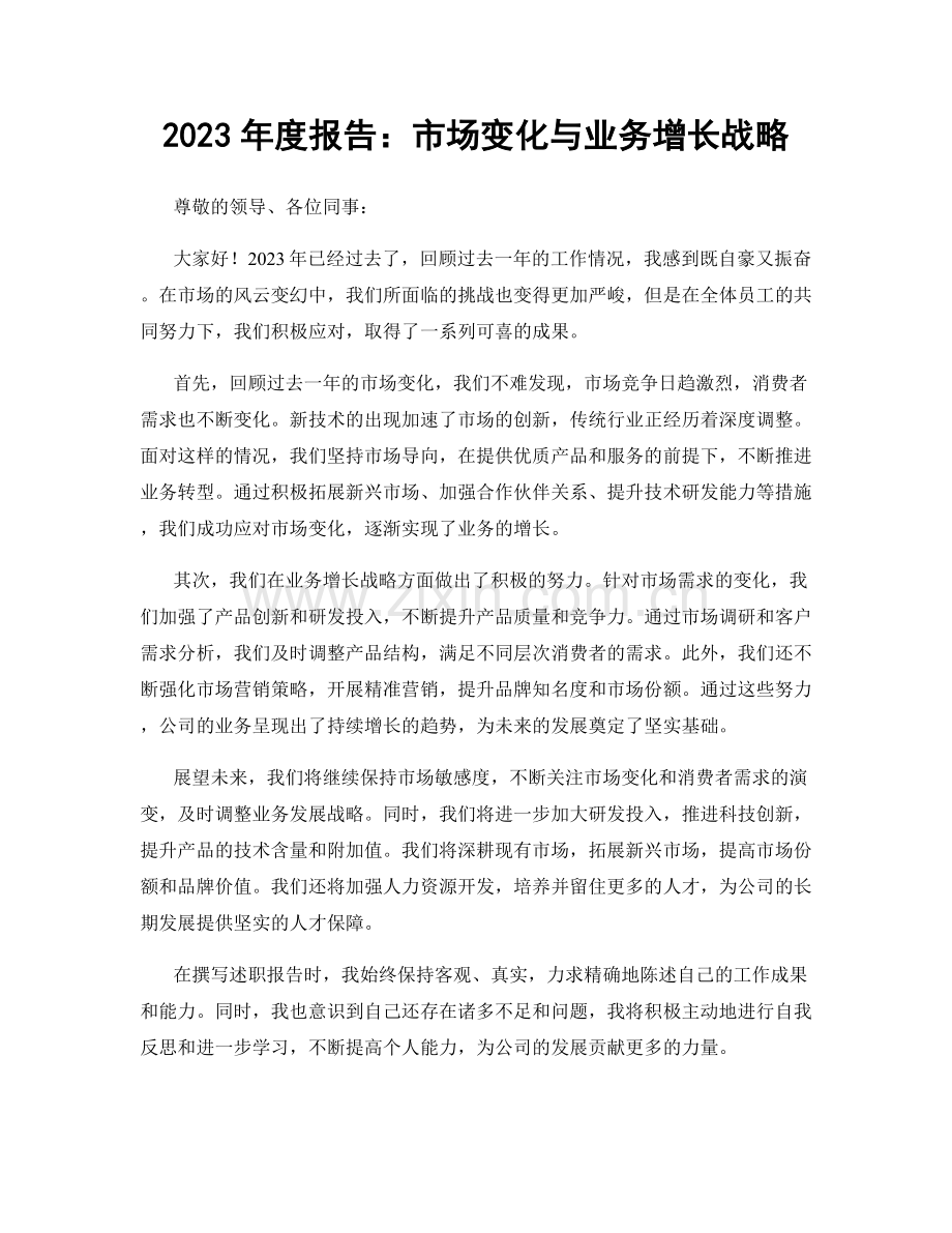 2023年度报告：市场变化与业务增长战略.docx_第1页