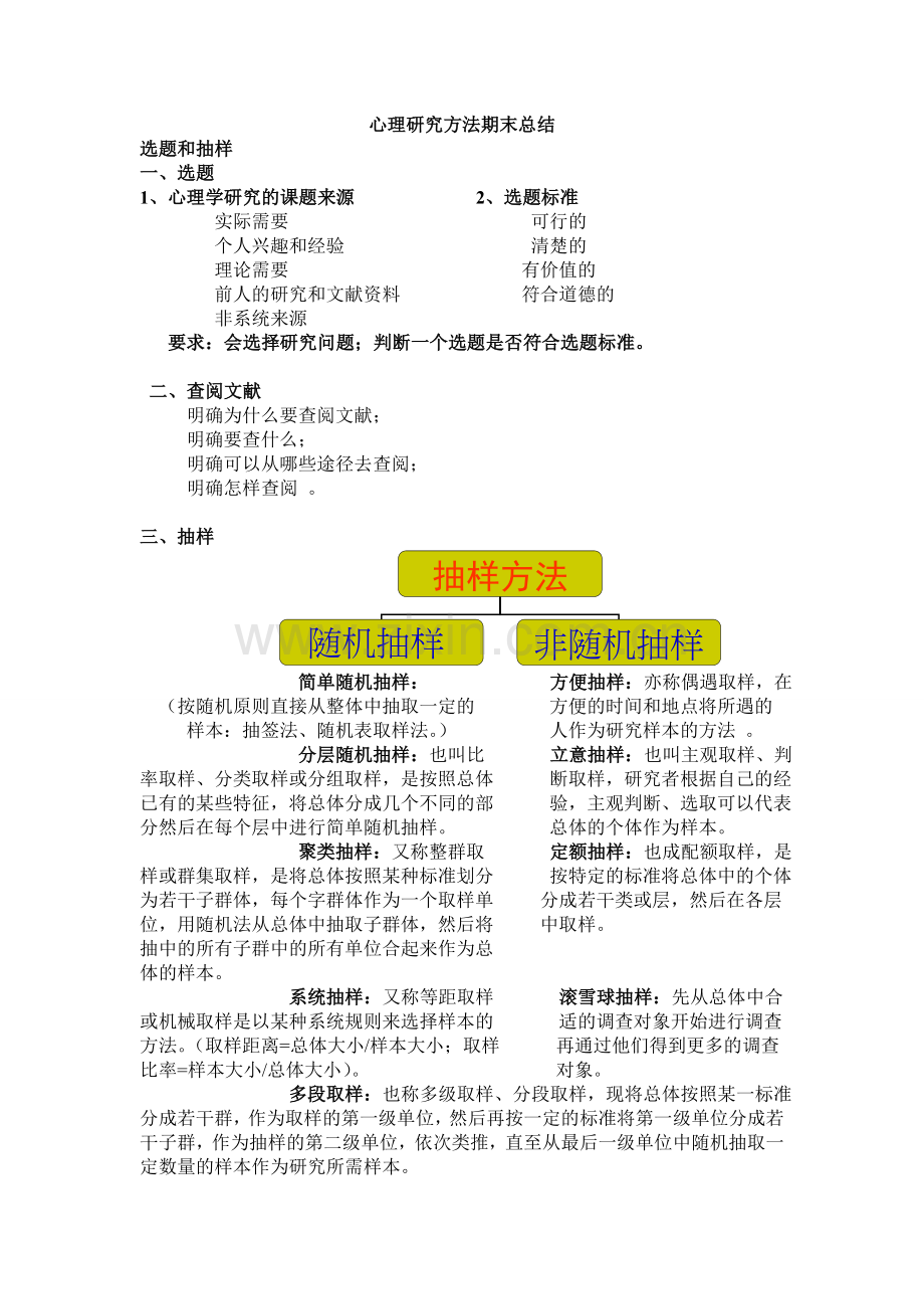 心理学研究方法总结.doc_第1页