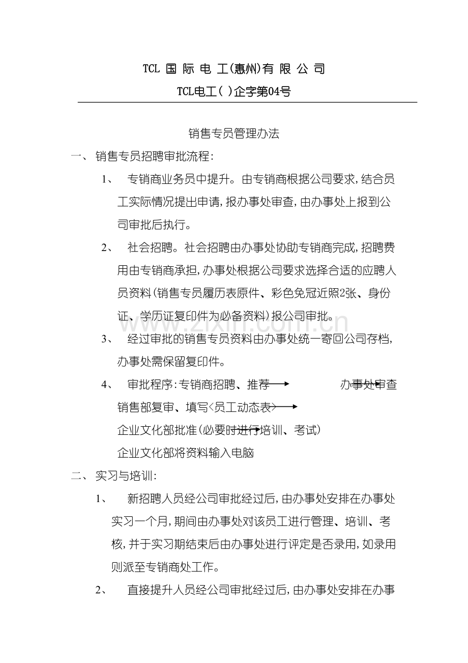 TCL公司销售专员管理制度.doc_第2页