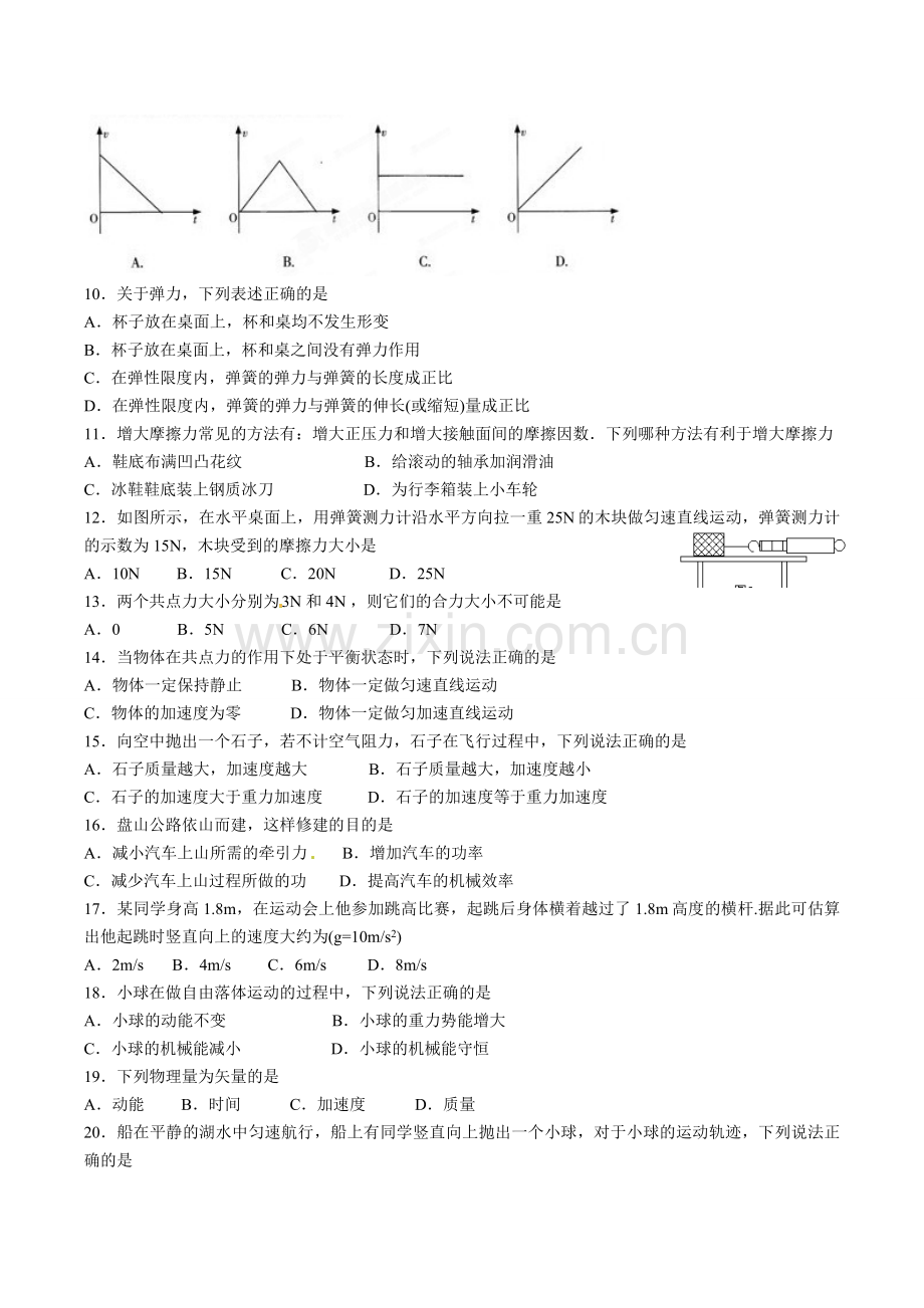 高中物理学业水平测试题.doc_第2页