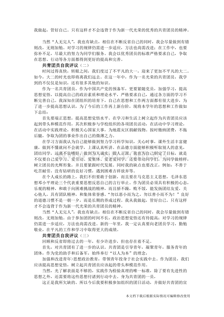 共青团员自我评议-共3页.pdf_第2页