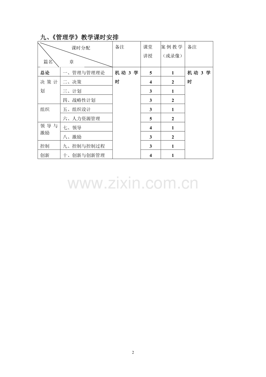 管理学教学大纲..doc_第3页