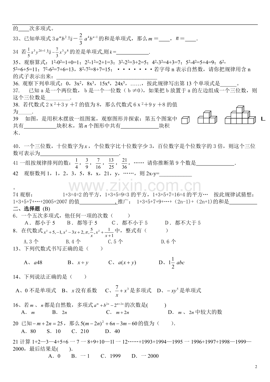 整式专题复习.pdf_第2页