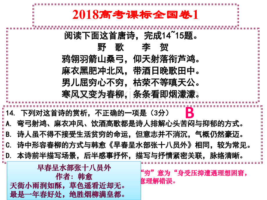 2019届高三诗歌鉴赏近五年高考真题集萃修改稿(刘).ppt_第2页