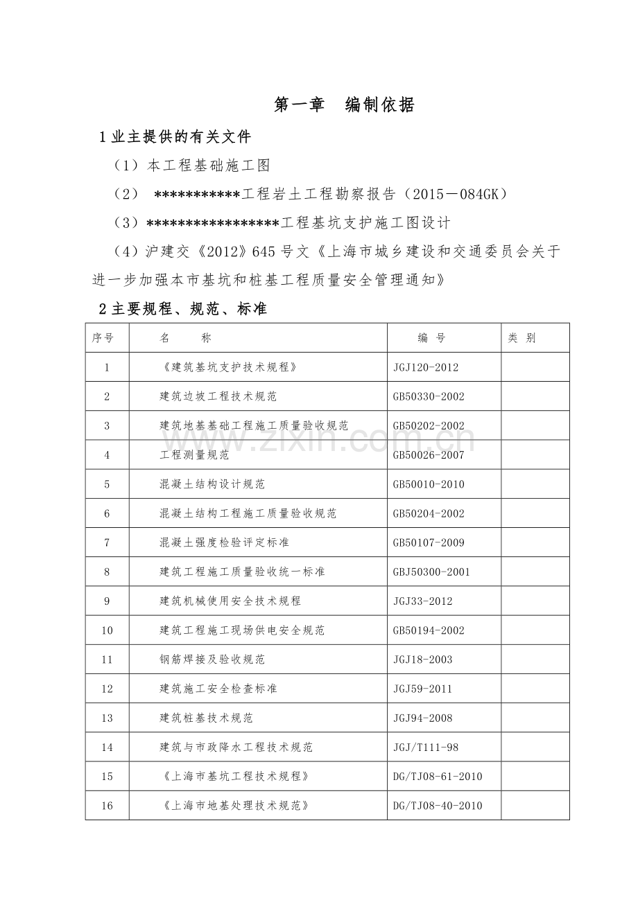 深基坑支护开挖及降水施工方案.doc_第1页