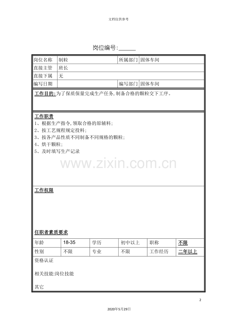 制粒工岗位说明书.doc_第2页