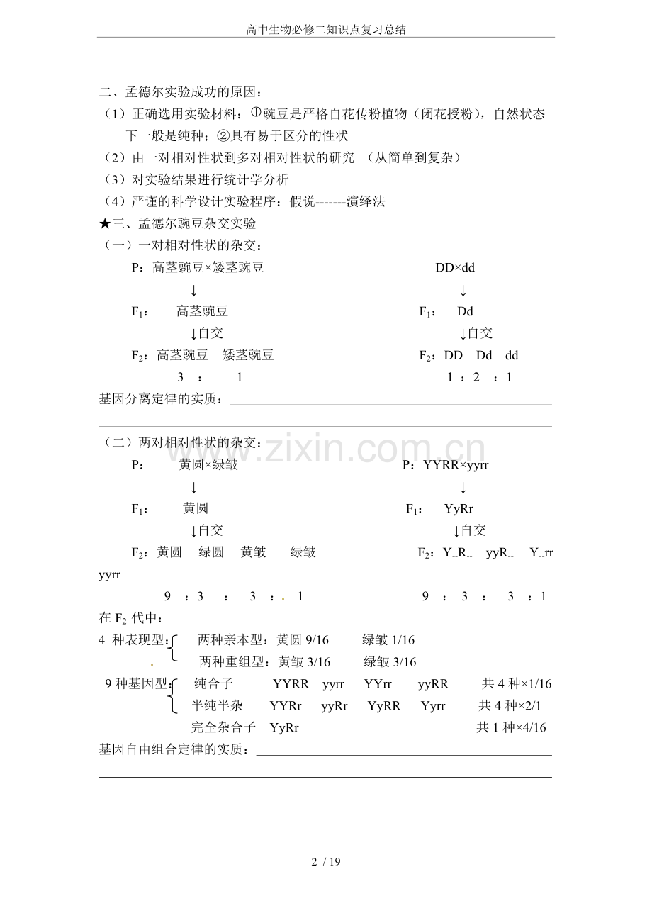 高中生物必修二知识点复习总结.pdf_第2页