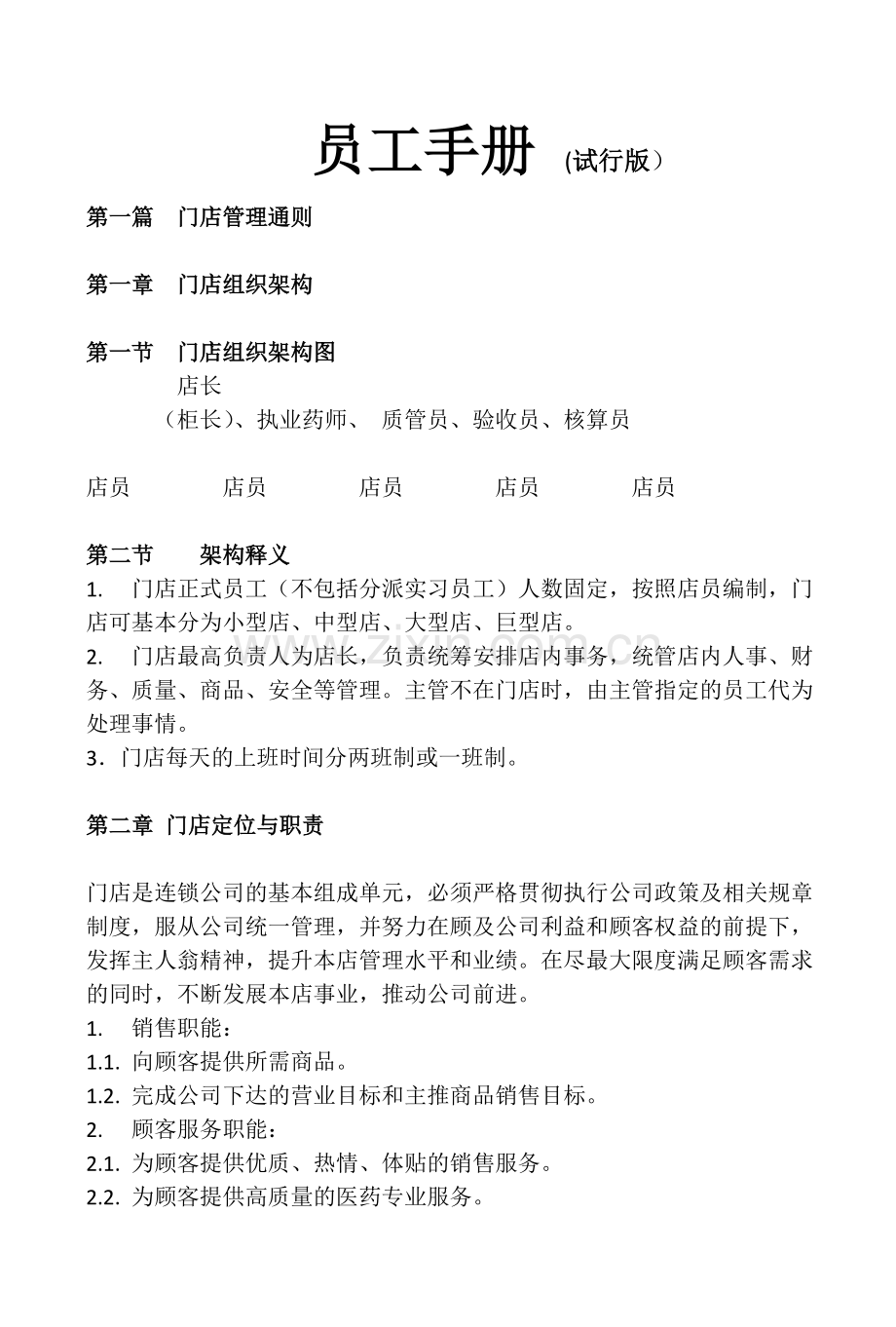 零售药店员工工作手册汇编.pdf_第1页