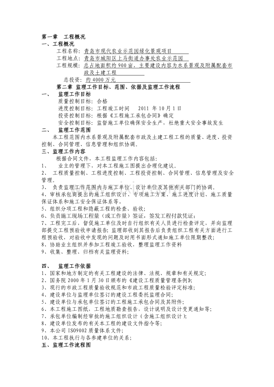 青岛农业示范园绿化监理规划.doc_第1页