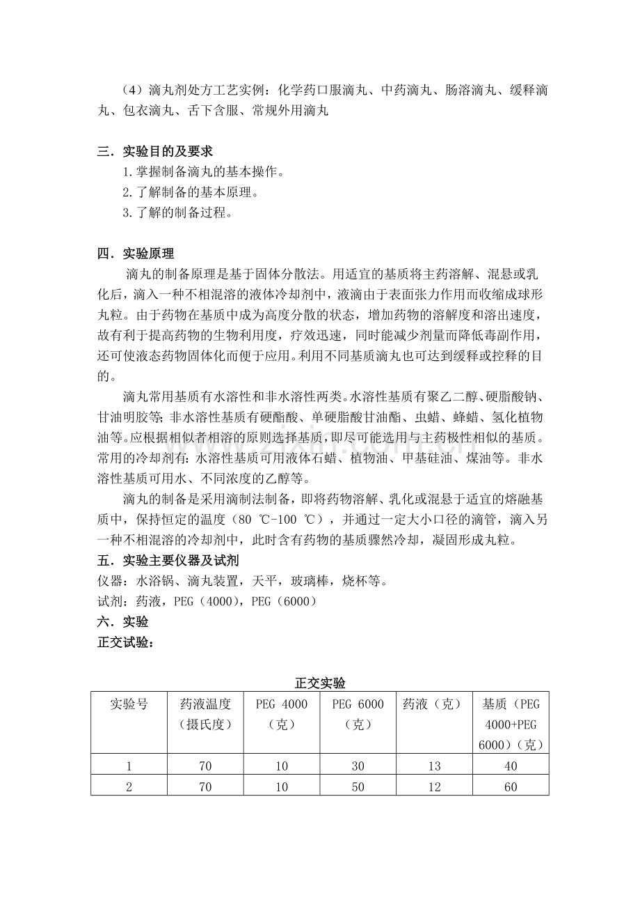 中药滴丸剂制备实验报告---文本资料.doc_第2页