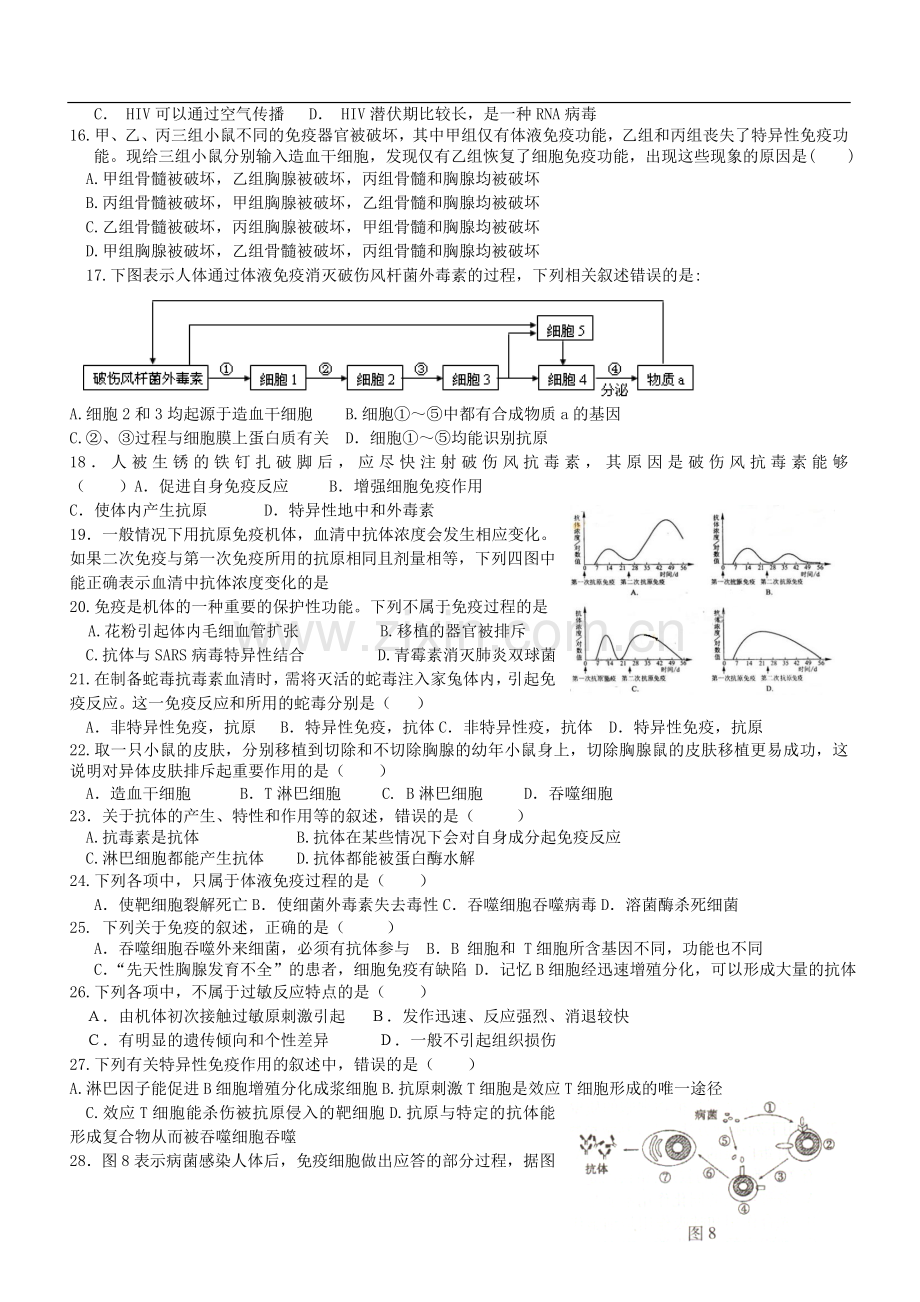 免疫调节专题练习.doc_第2页