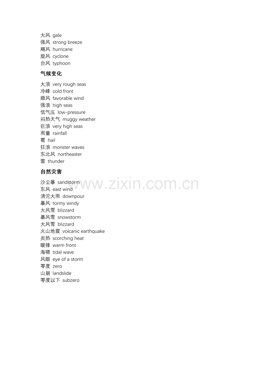 关于气候的英语词汇.doc_第2页