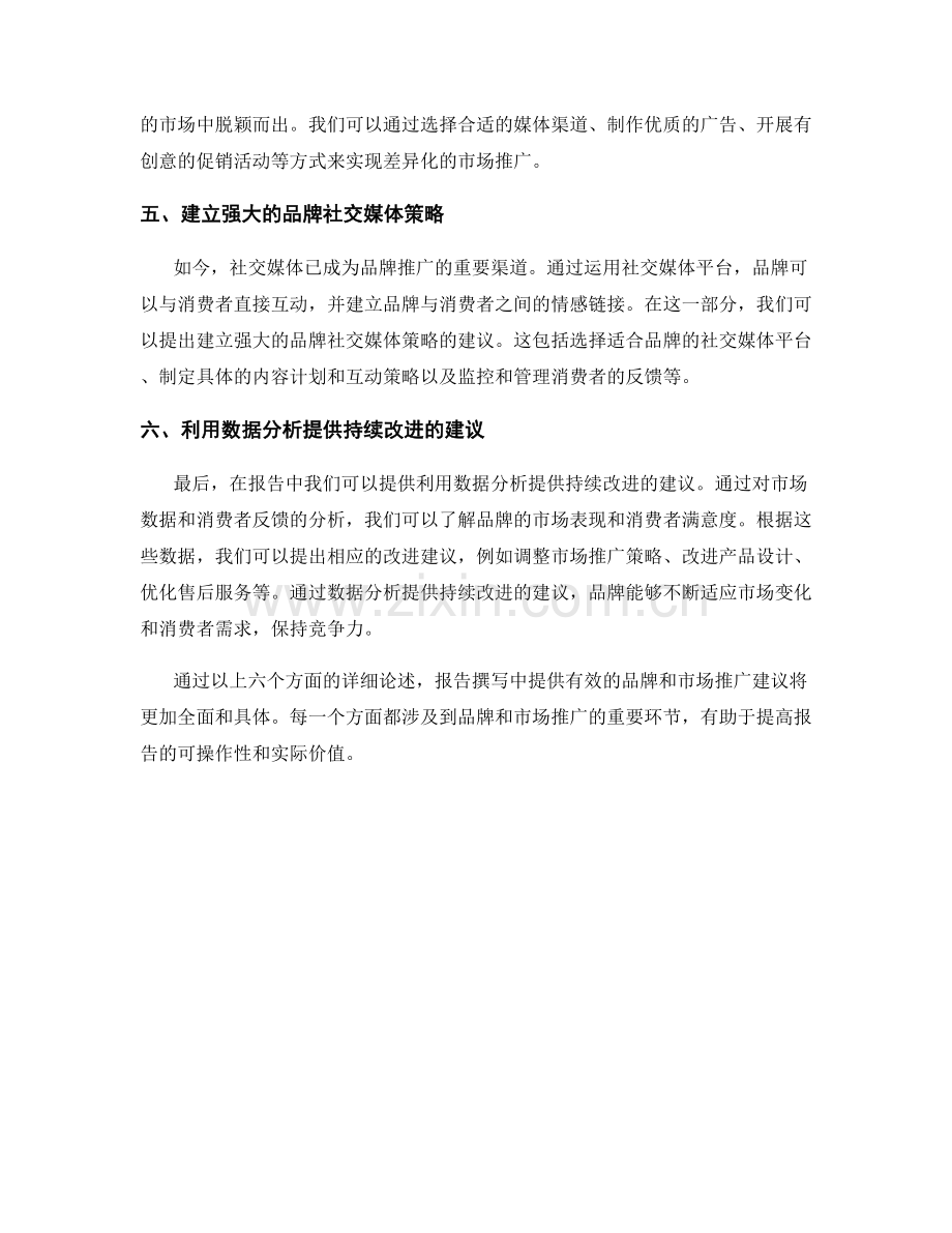 报告撰写中如何提供有效的品牌和市场推广建议.docx_第2页