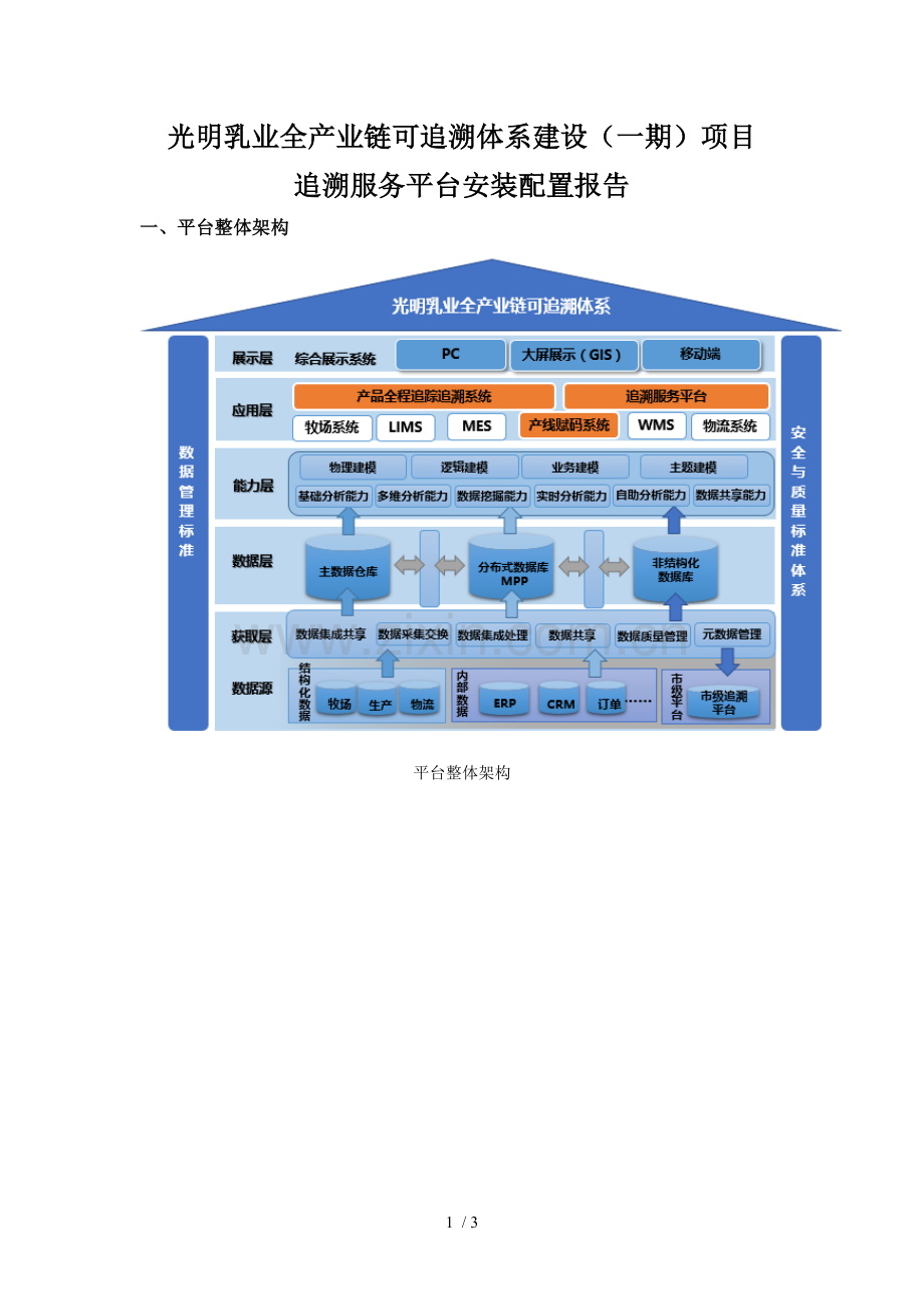 追溯服务平台安装配置报告.docx_第1页