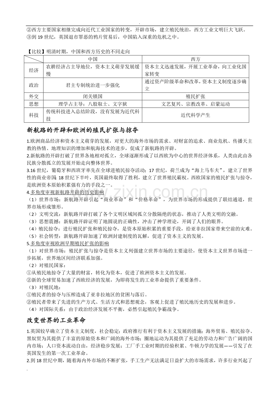 岳麓版高中历史必修二必背知识点梳理.doc_第2页