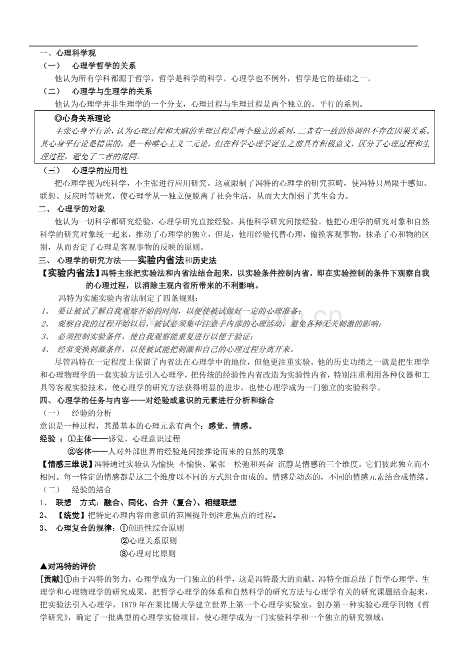 《西方心理学的历史与体系》笔记.doc_第3页