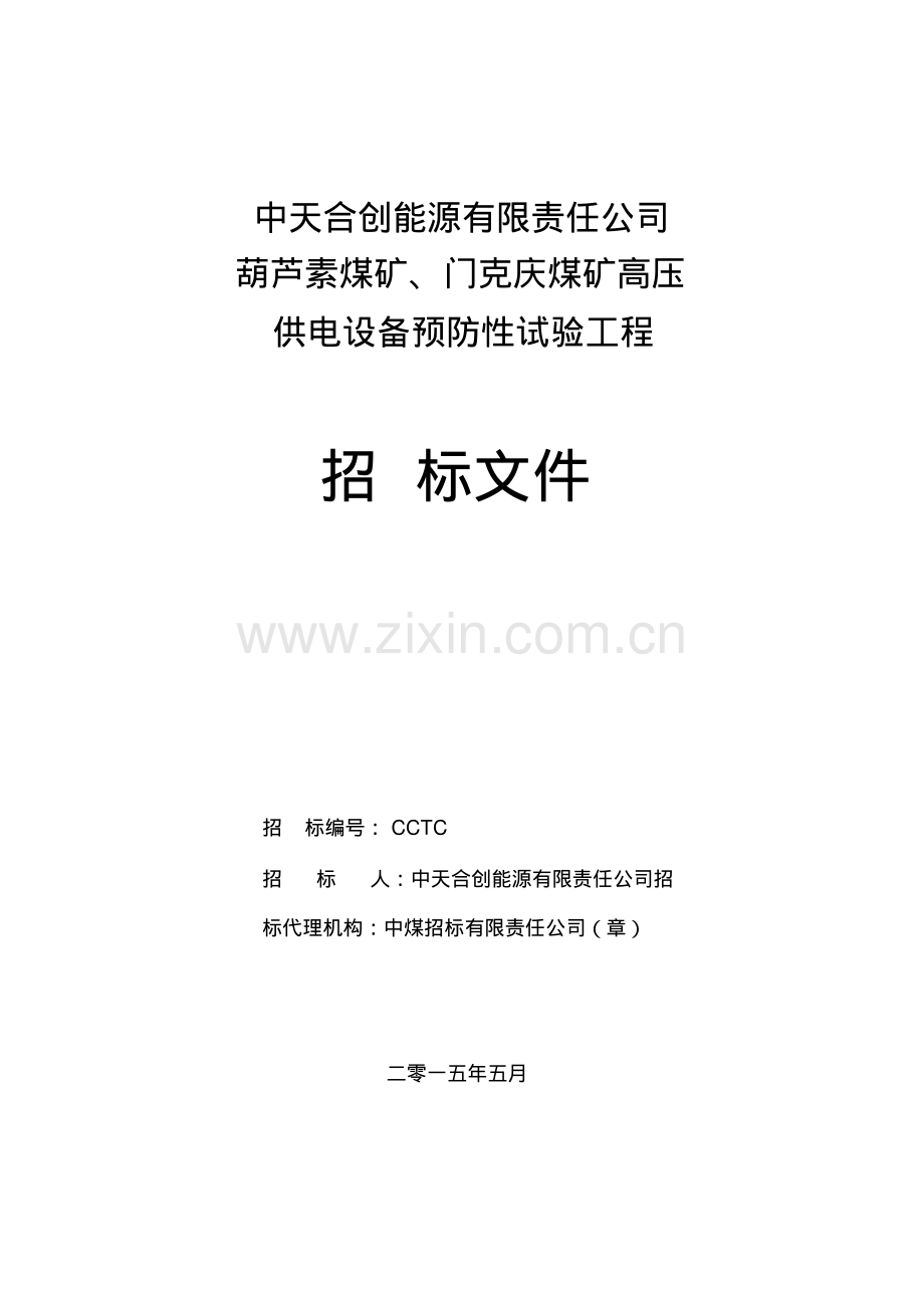 电气预防试验招标文件(发售).pdf_第1页