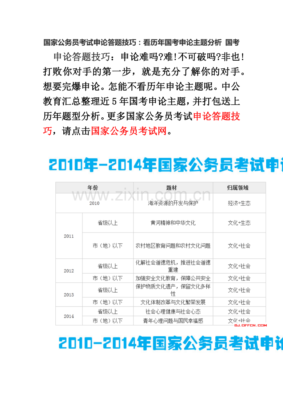 国家公务员考试申论答题技巧看历年国考申论主题分析国考.doc_第2页