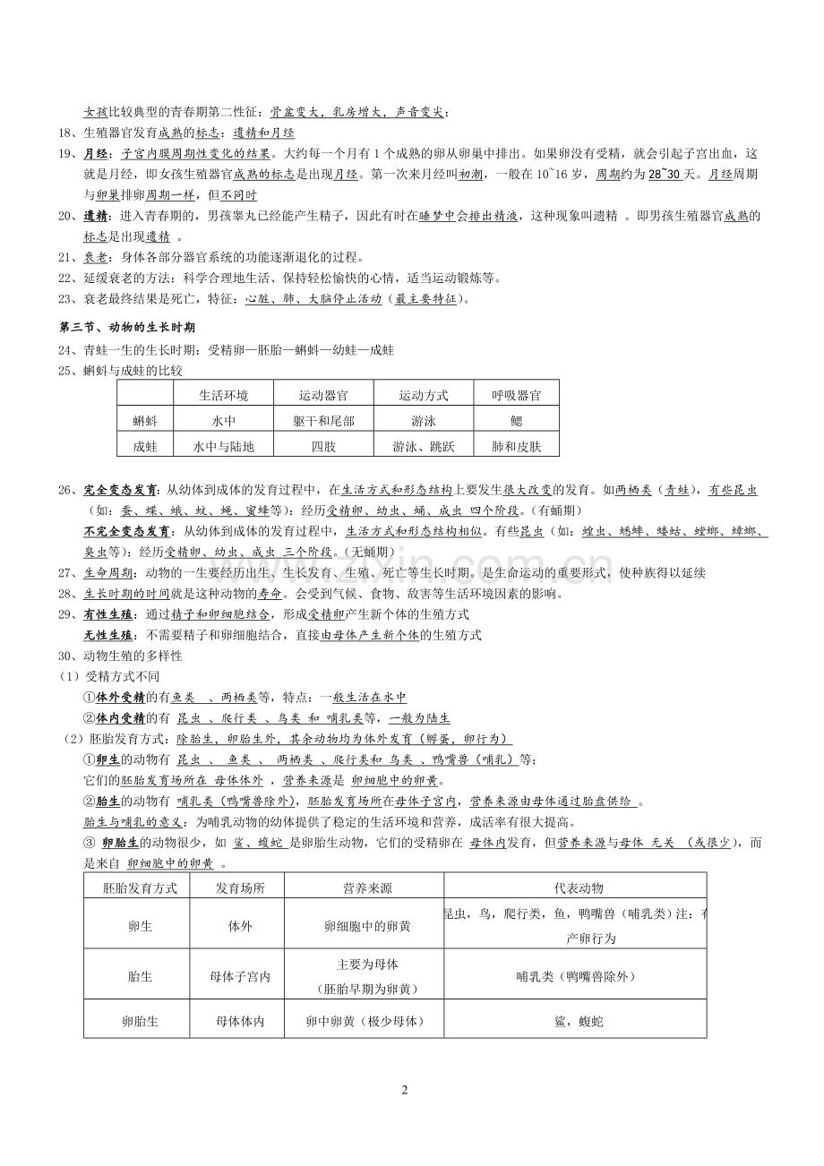 浙教版七年级下册科学知识点汇总复习整理版(2).doc_第2页