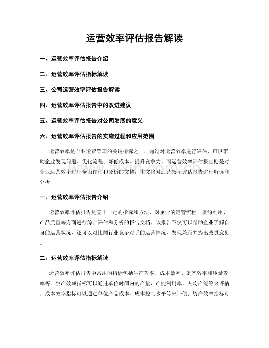 运营效率评估报告解读.docx_第1页