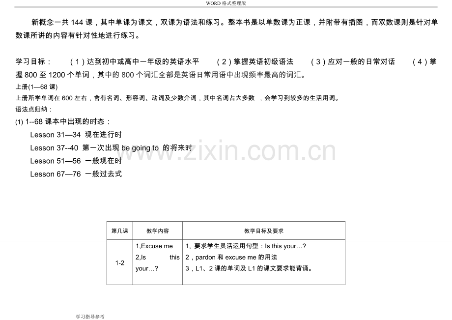 新概念第一册语法对每一课重点都进行总结..doc_第1页