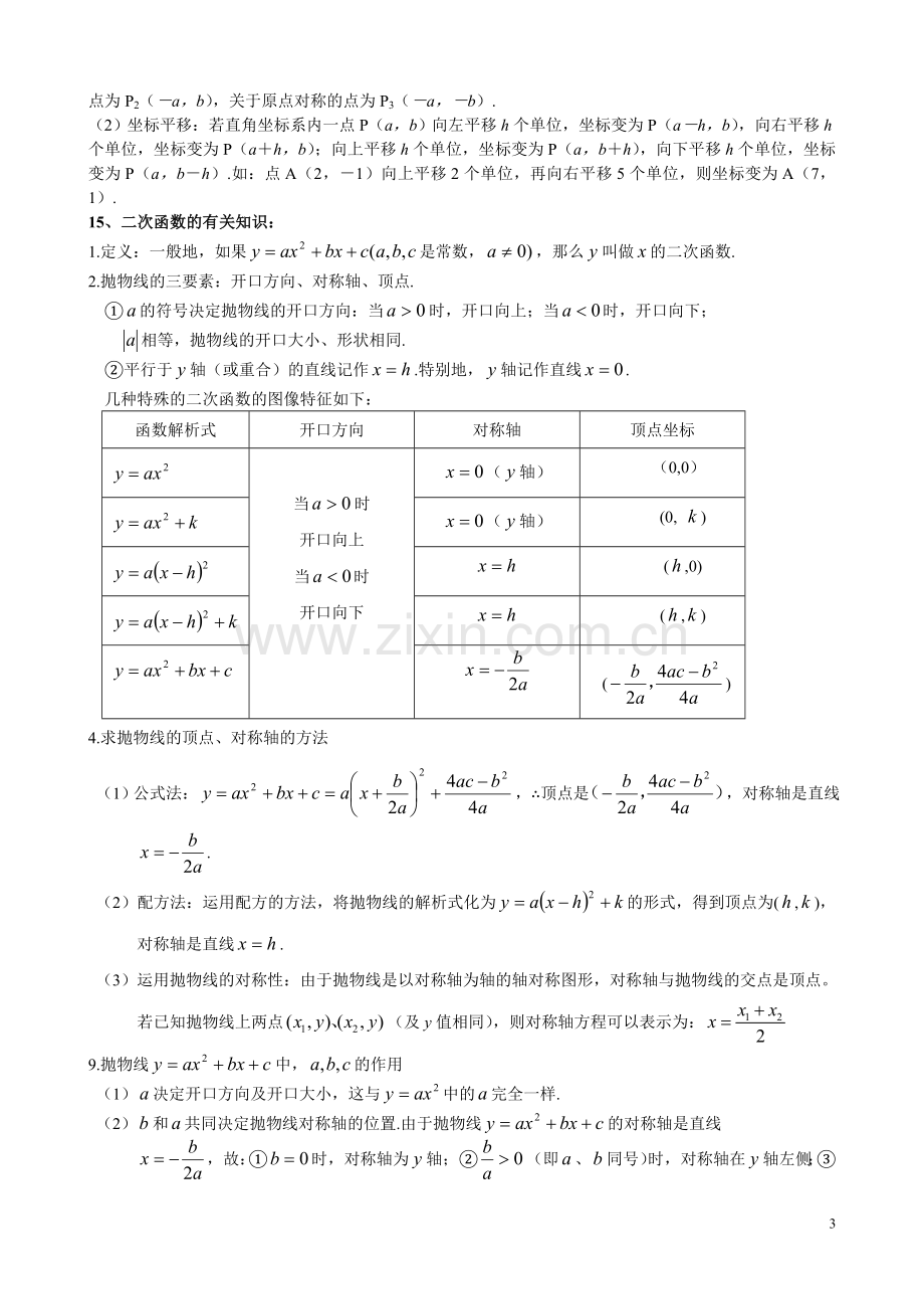 初中数学基本知识点总结(精简版).doc_第3页