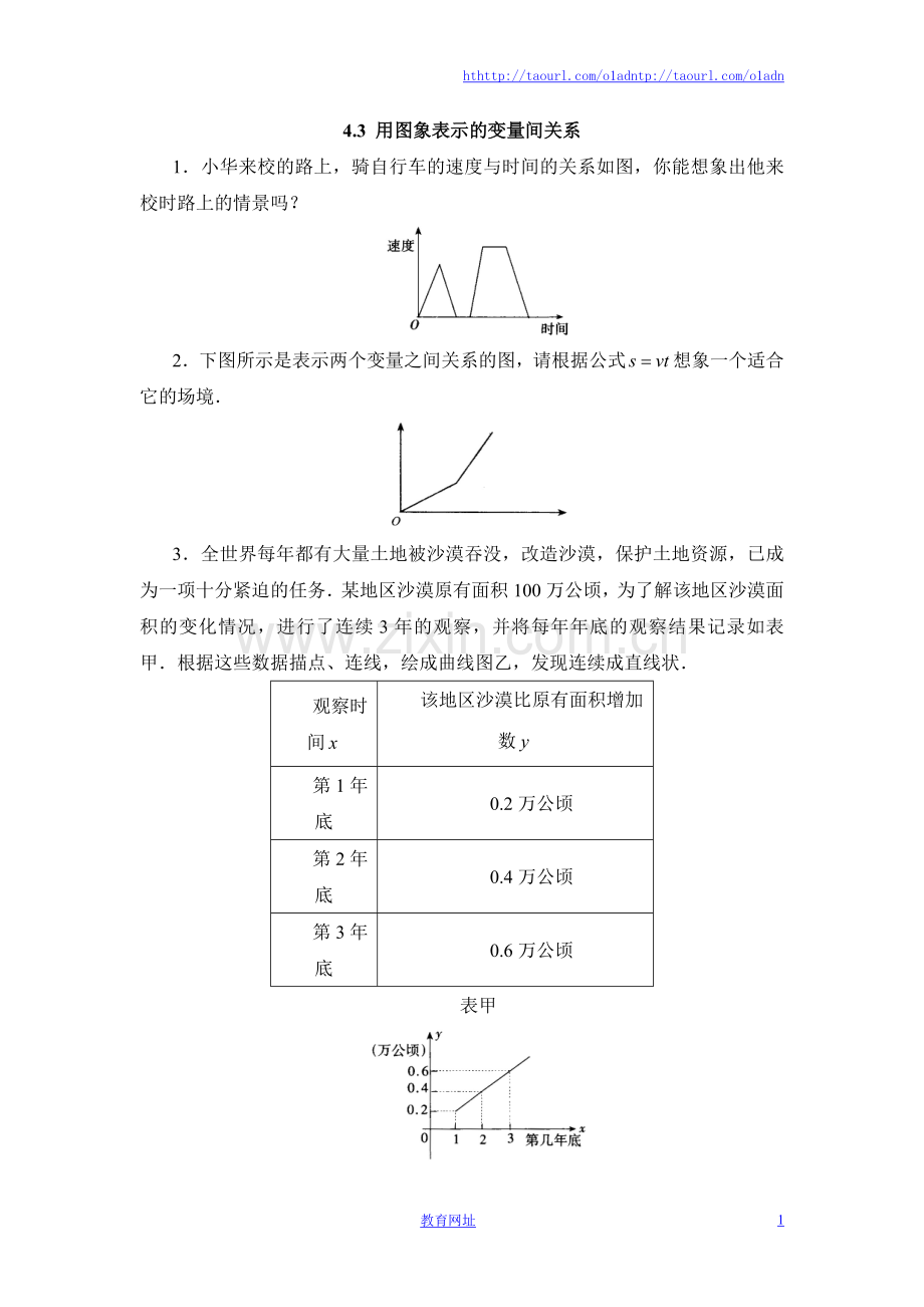 《用图象表示的变量间关系》第二课时综合训练.doc_第1页