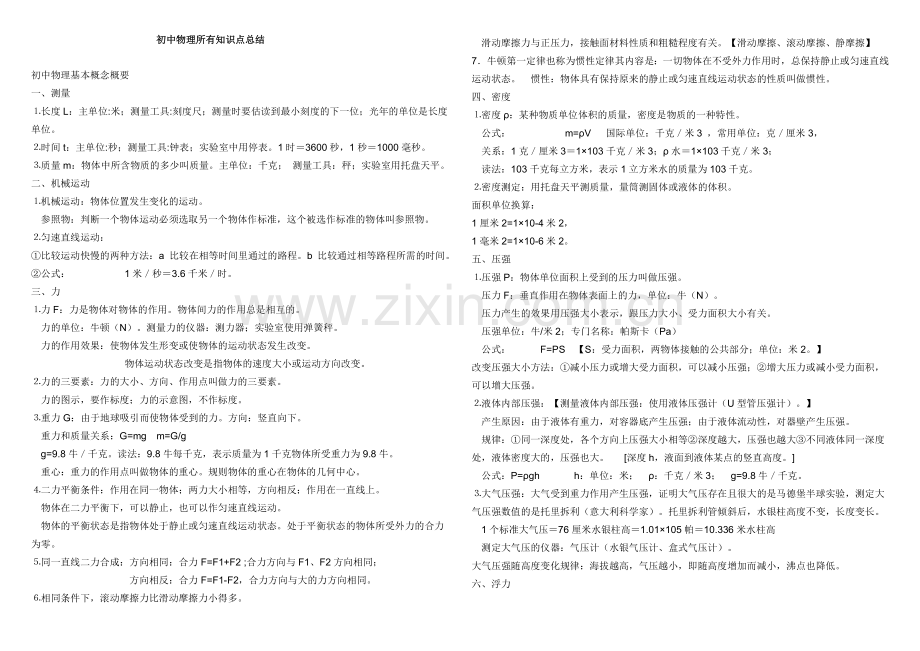 初中物理所有知识点总结.doc_第1页