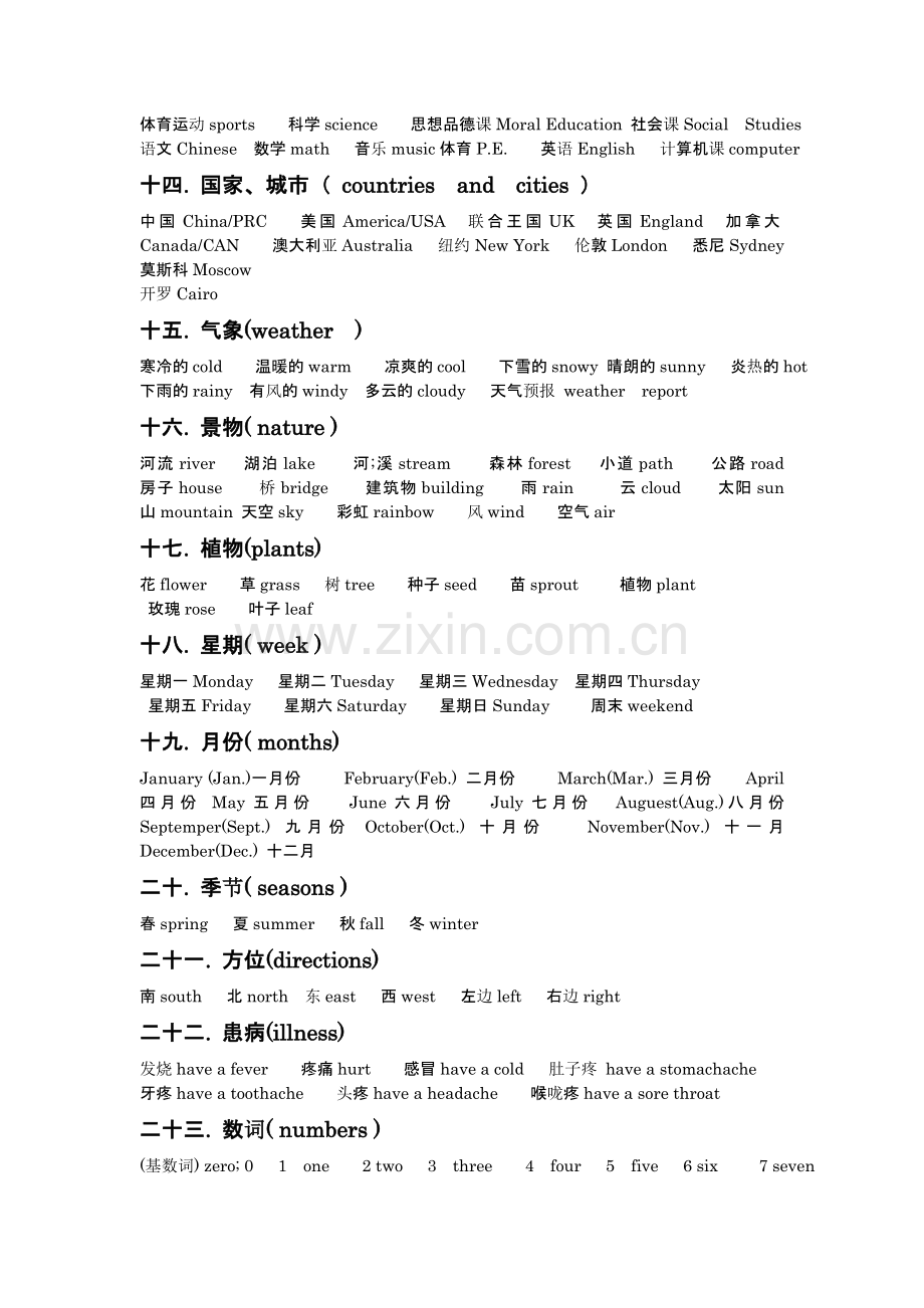 小学三到六年级单词归类大全.doc_第3页