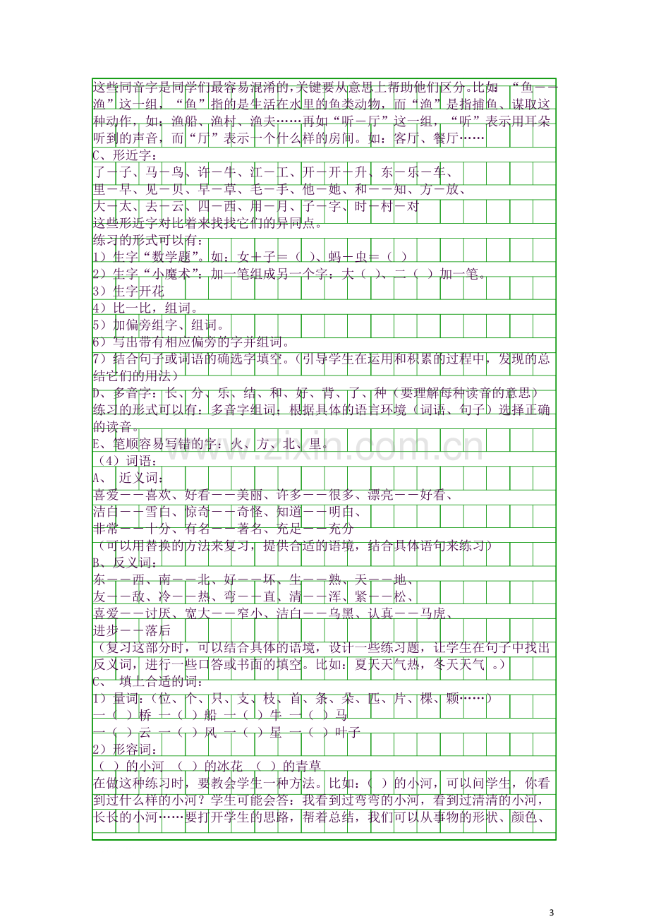 2一年级语文上册复习知识点归纳.docx_第3页