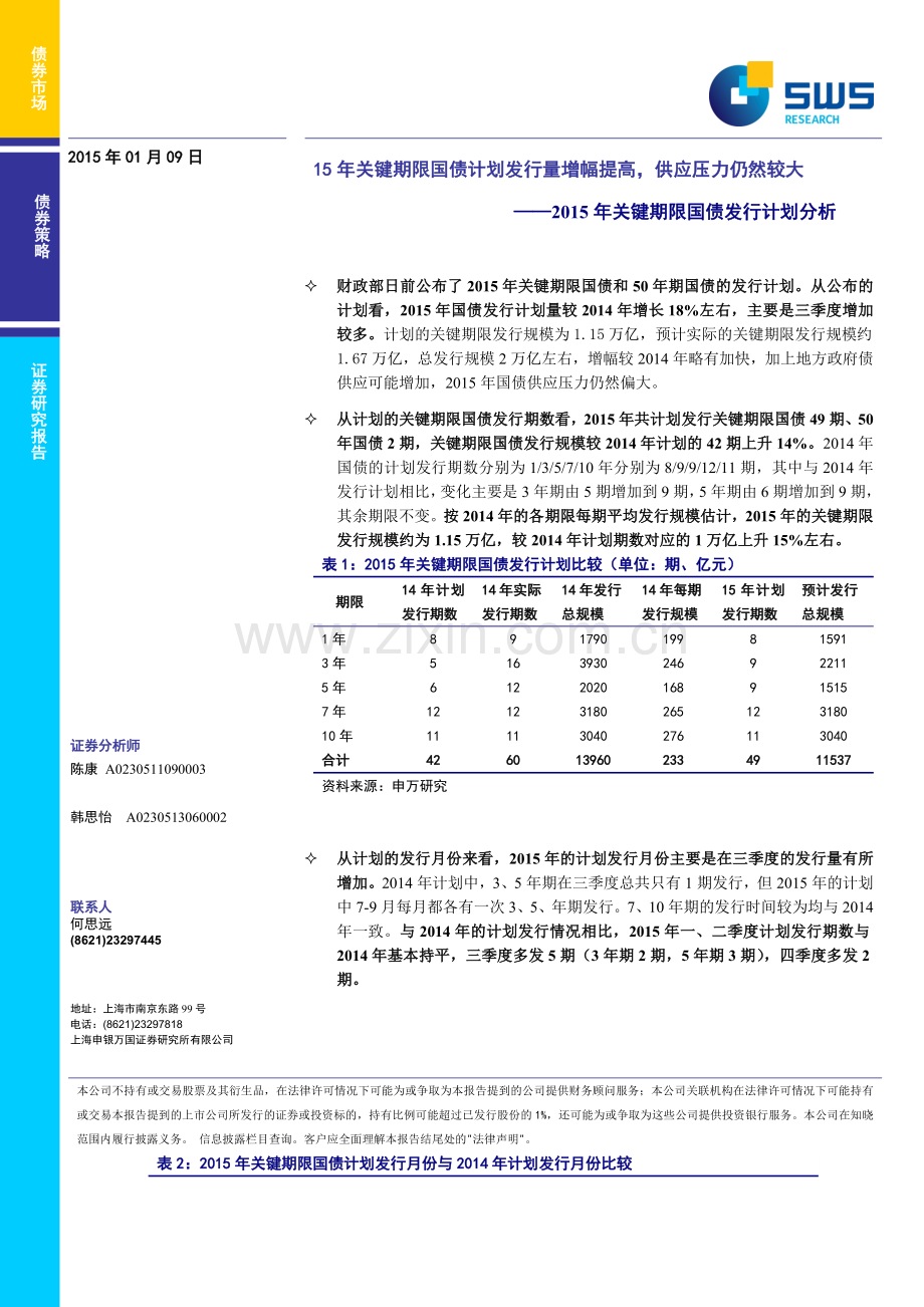 关键期限国债发行计划分析.doc_第1页