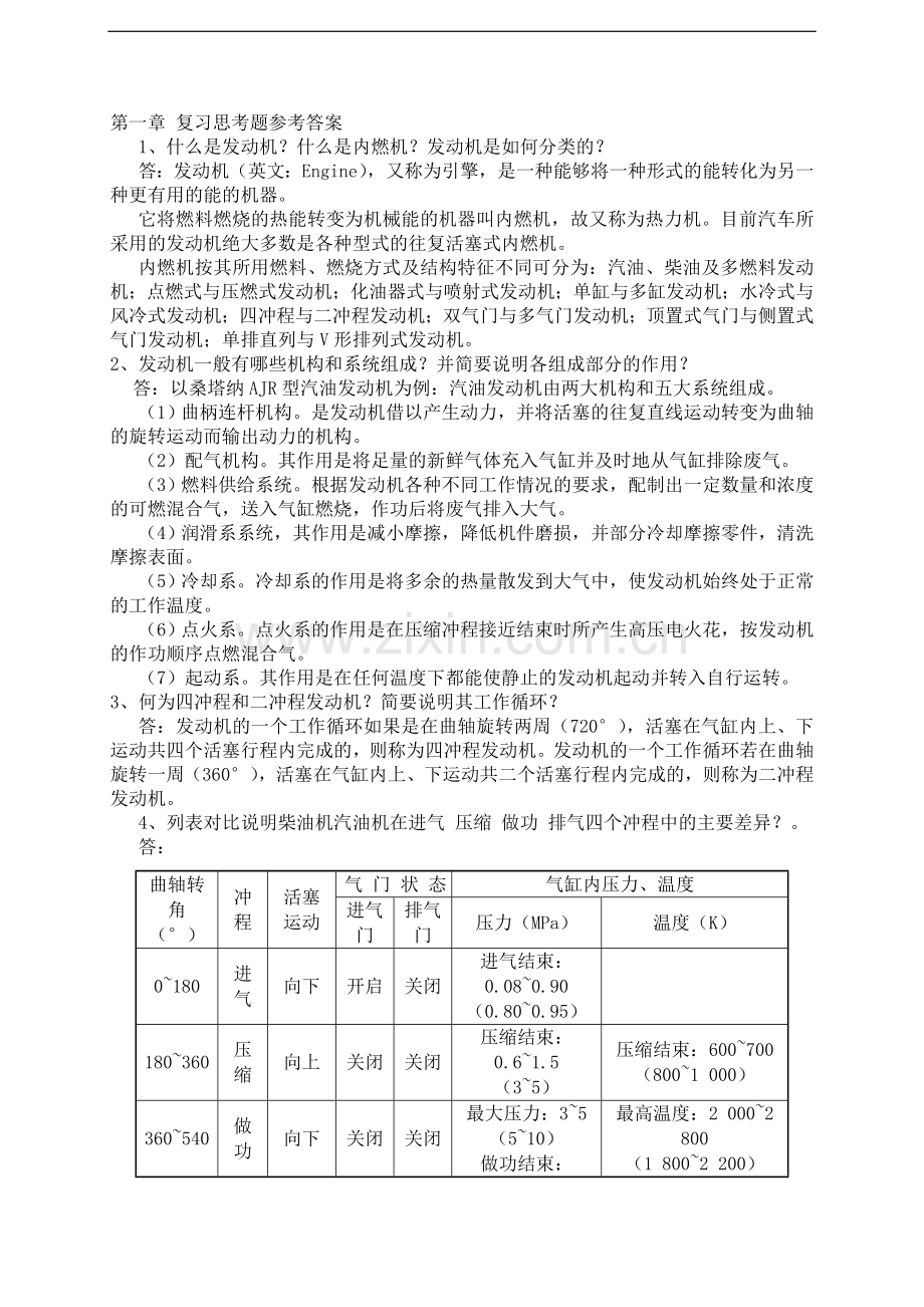 《汽车发动机构造与维修》课后习题答案.doc_第1页