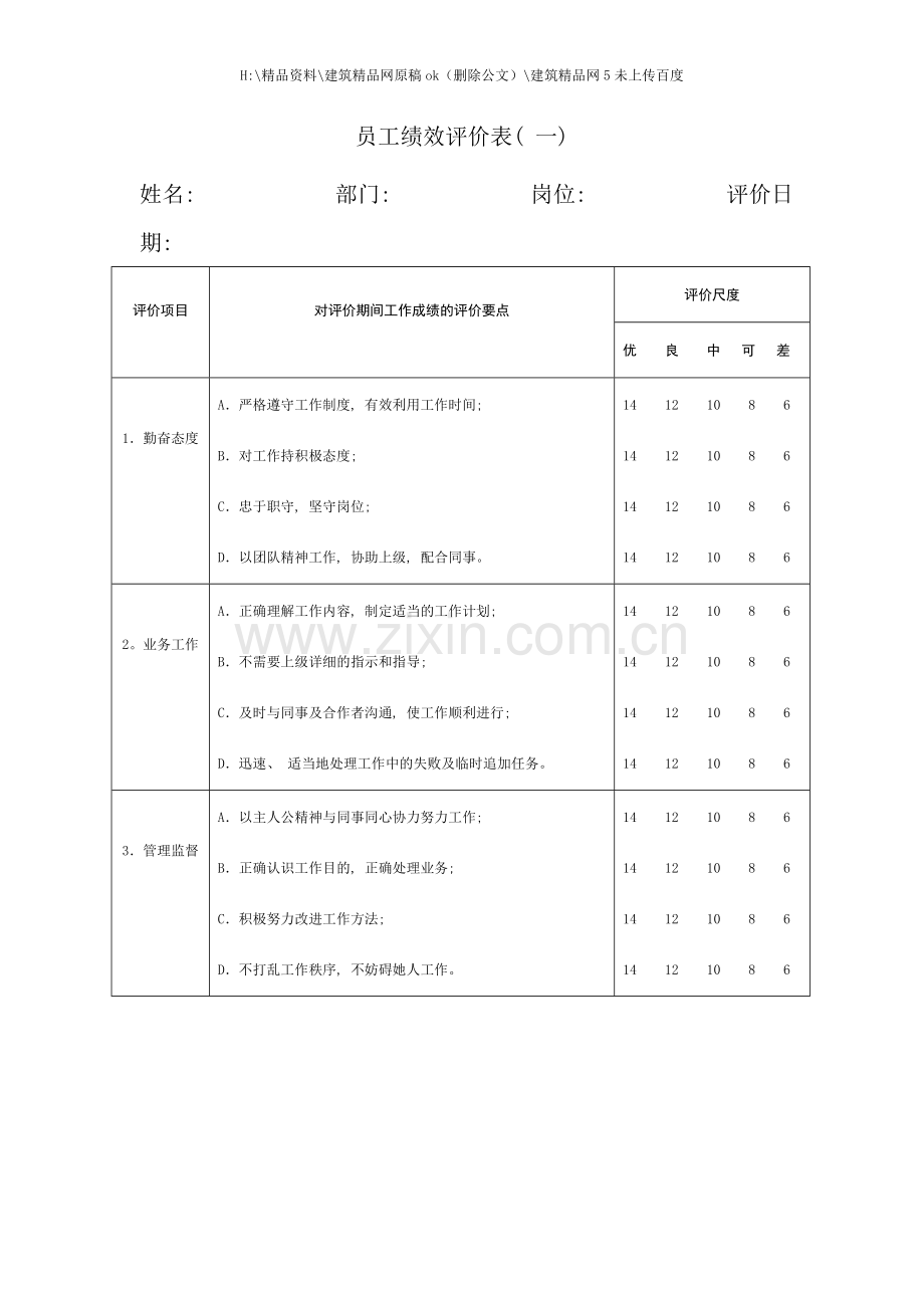 绩效考核表格范本全集.doc_第3页