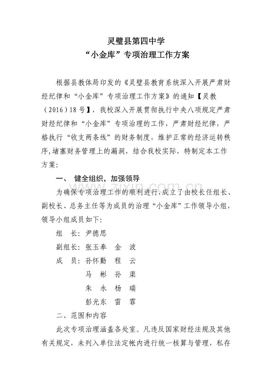 小金库专项治理工作方案.doc_第1页